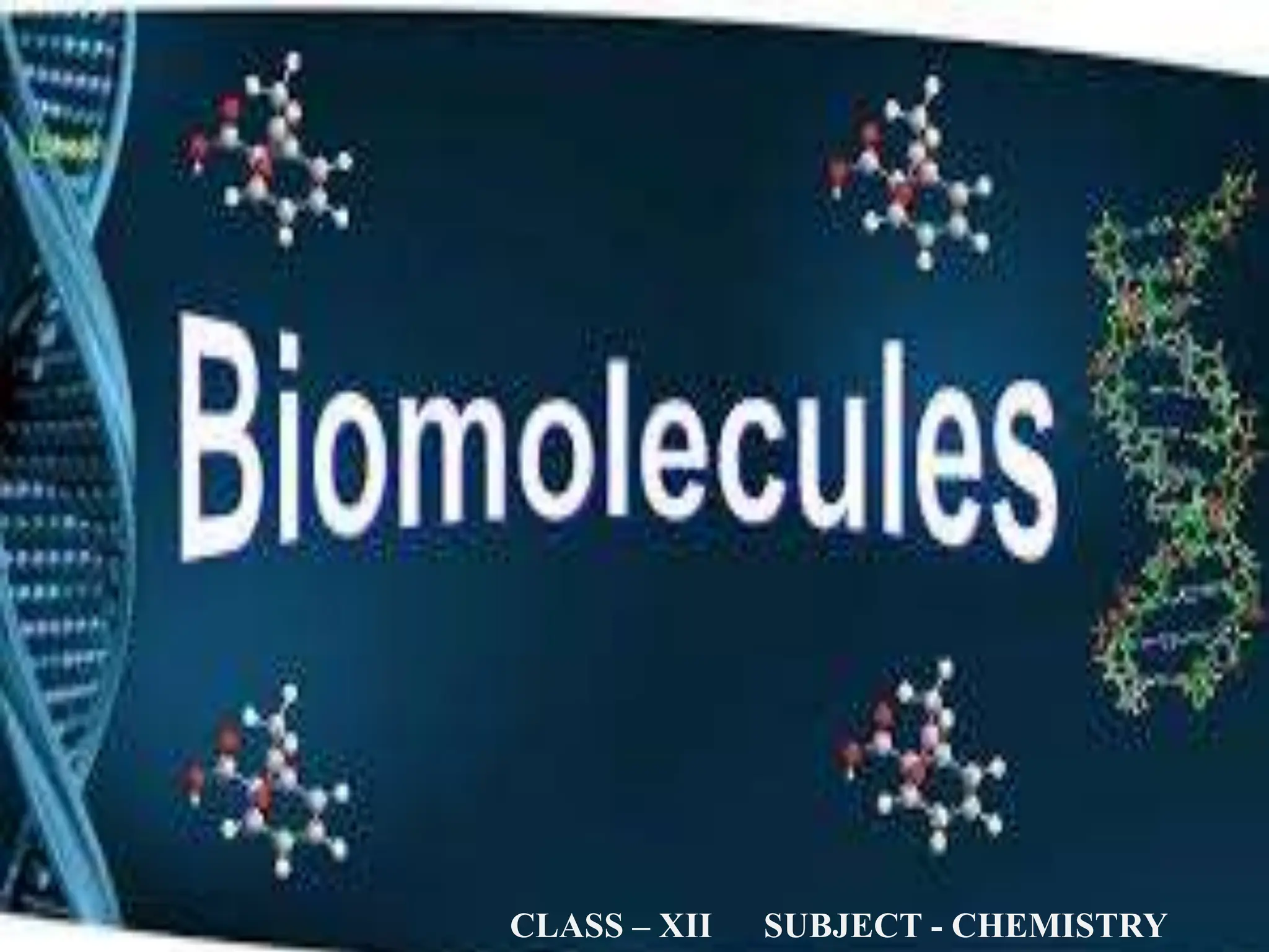 BIOMOLECULES ppt XII.pptx notes class 12 PPT
