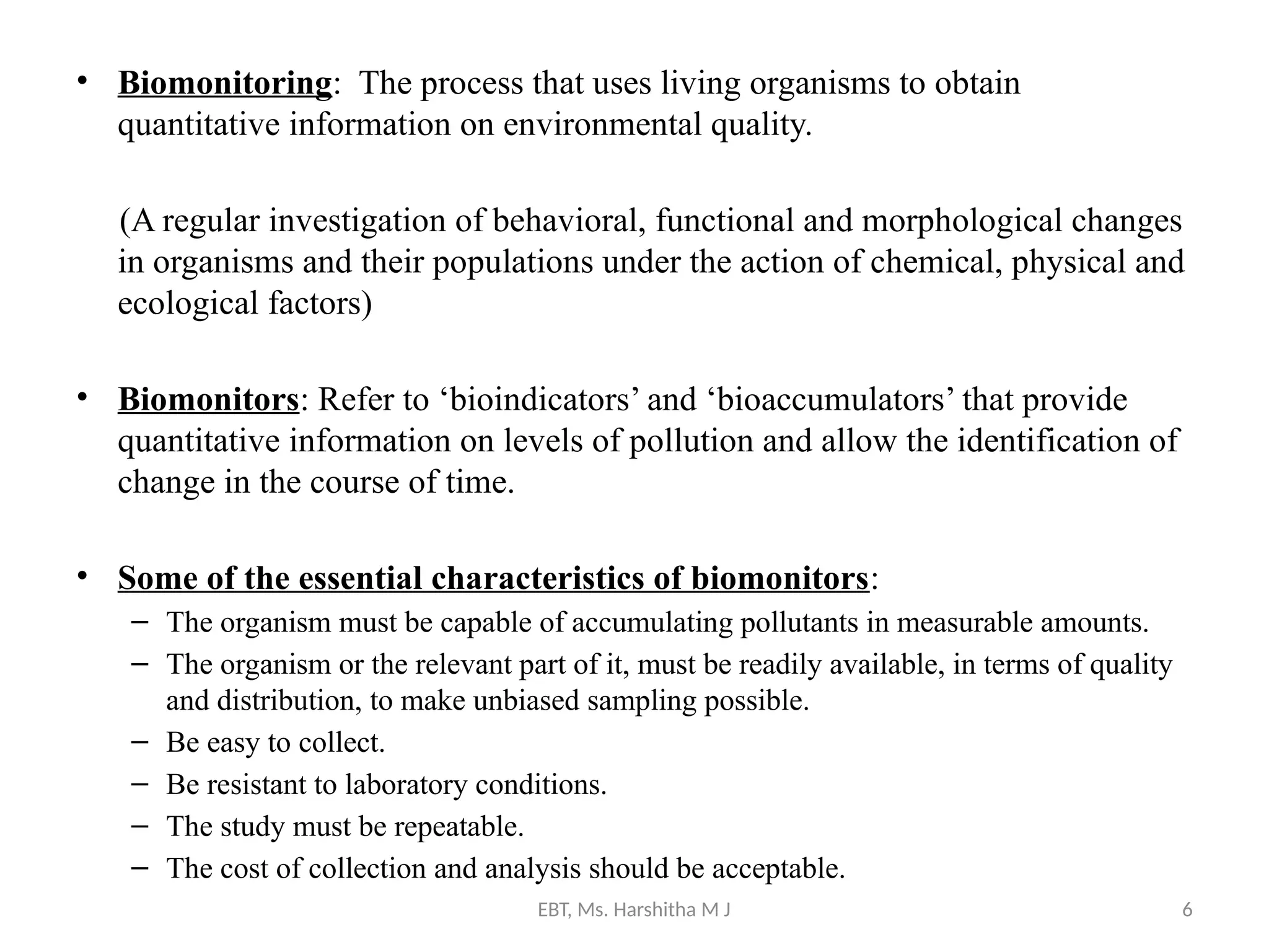 Biomonitoring of pollution.pptx notes very helpful for students | PPTX