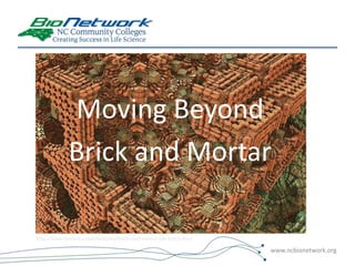 Moving Beyond
Brick and Mortar
www.ncbionetwork.org
http://fineartamerica.com/featured/bricks-and-mortar-lyle-hatch.html
 