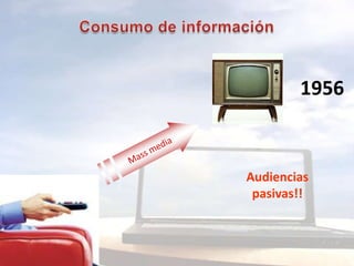 Consumo de información1956Mass mediaAudienciaspasivas!!