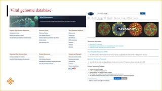 Viral genome database
 