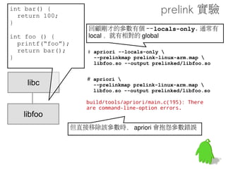 No prelink in ICS


但 prelink 對於開機時間還是有影響阿阿




事實上 Prelink 在 ICS 可以撿回來用
 