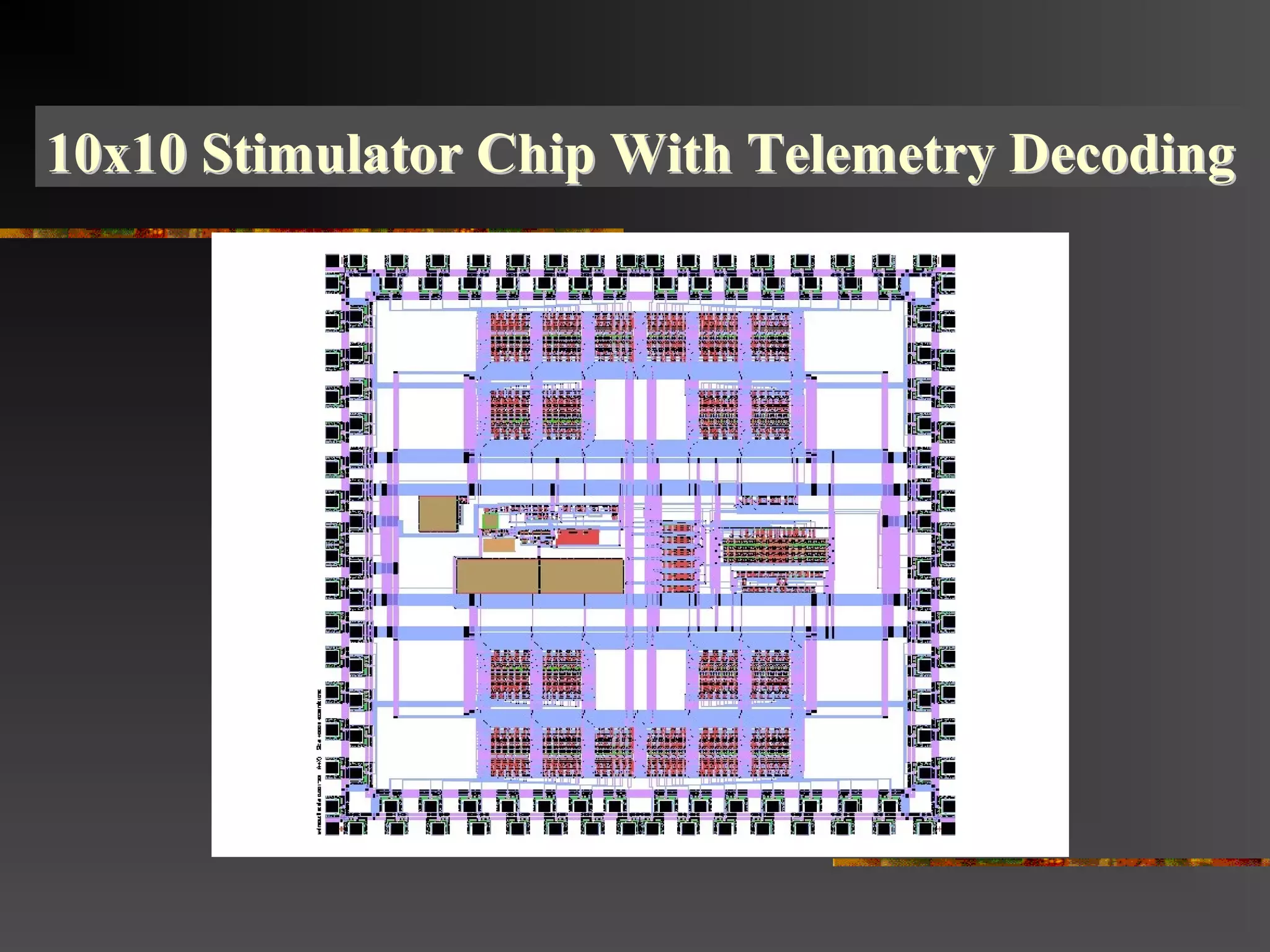 10x10 Stimulator Chip With Telemetry Decoding10x10 Stimulator Chip With Telemetry Decoding
 