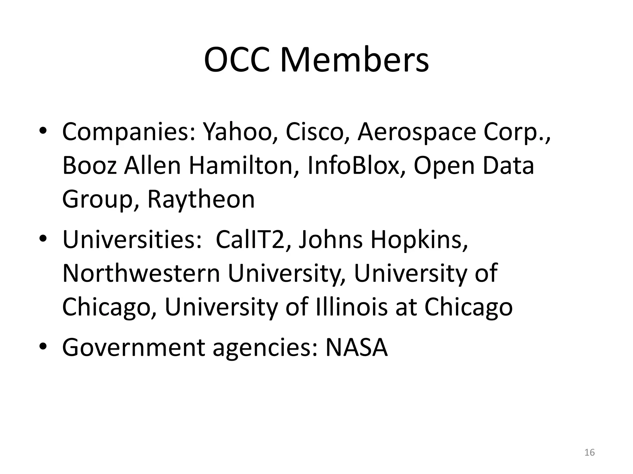 Open Science Data Cloud