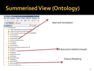 Deal with Annotation




    All document related concepts



           Feature Modeling



                                    12
 