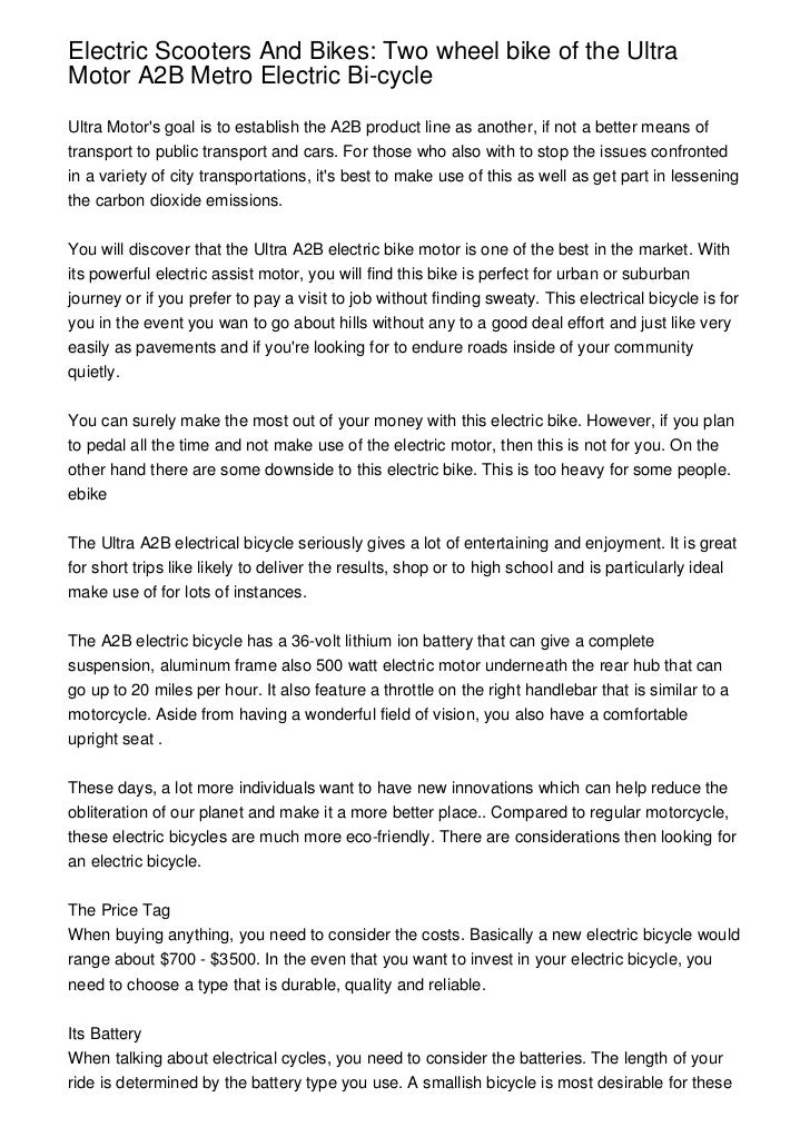 ultra motor electric bike price