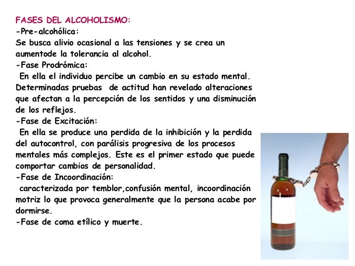 La profiláctica del alcoholismo el guión de la medida en