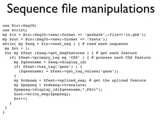 BioPerl: The evolution of a Bioinformatics Toolkit
