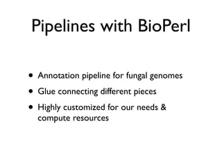 BioPerl: The evolution of a Bioinformatics Toolkit