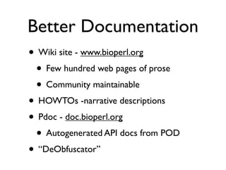 BioPerl: The evolution of a Bioinformatics Toolkit