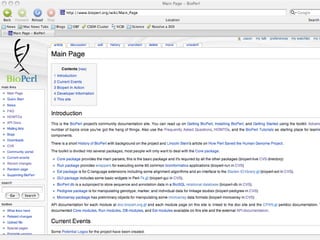 BioPerl: The evolution of a Bioinformatics Toolkit