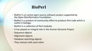 PERL- Bioperl modules | PPT