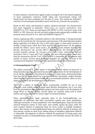 Bio pesticides production | PDF