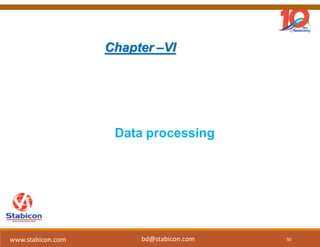 Data processing
Chapter –VI
50www.stabicon.com bd@stabicon.com
 