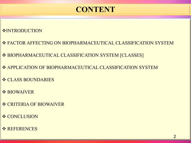 Bio pharmaceutical classification System [BCS] | PPTX