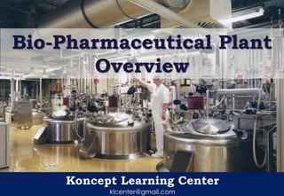 Koncept Learning Center
klcenter@gmail.com
Bio-Pharmaceutical Plant
Overview
 