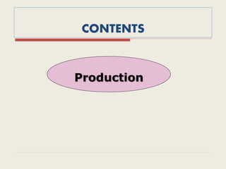 CONTENTS
Production
 