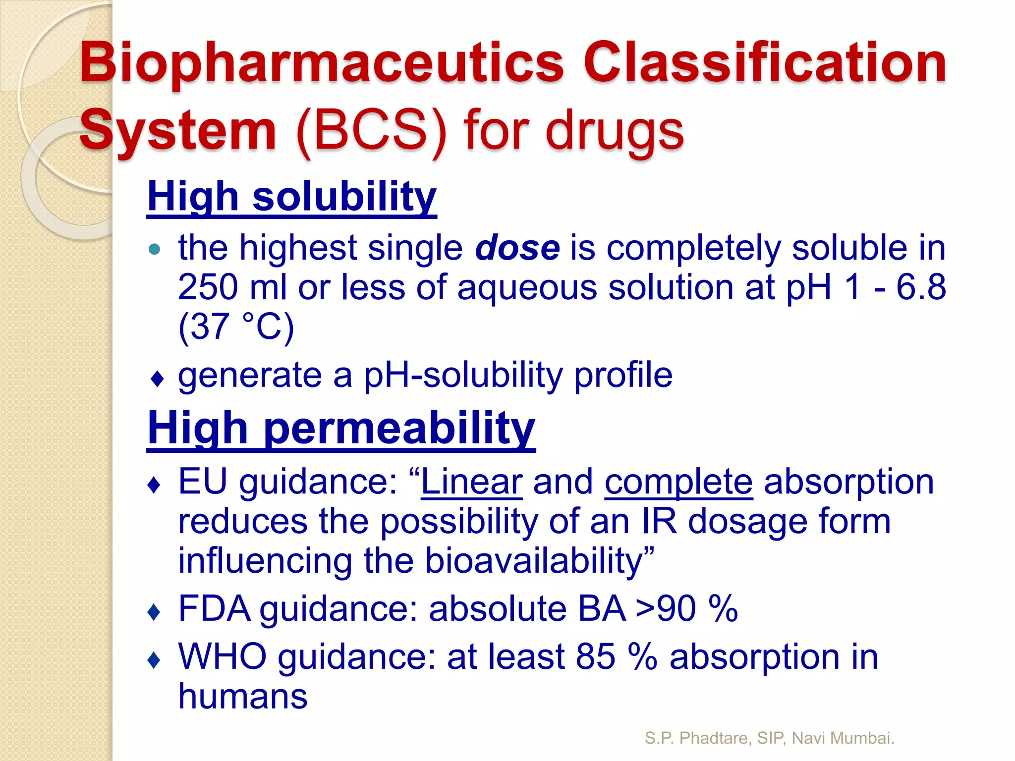 Biopharmaceutic factors in dosage form design and theories of ...