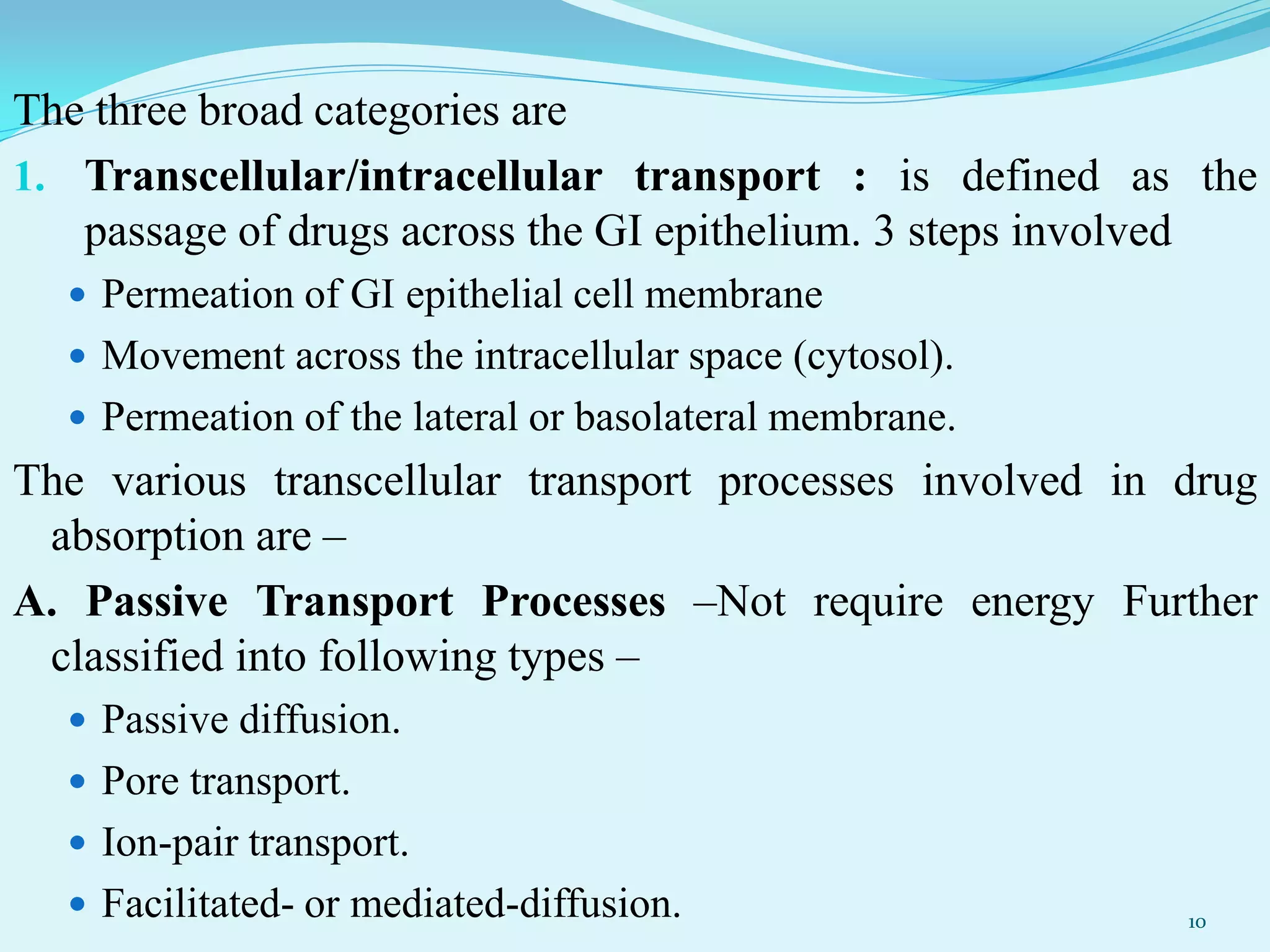 Biopharmaceutics: Mechanisms of Drug Absorption | PDF