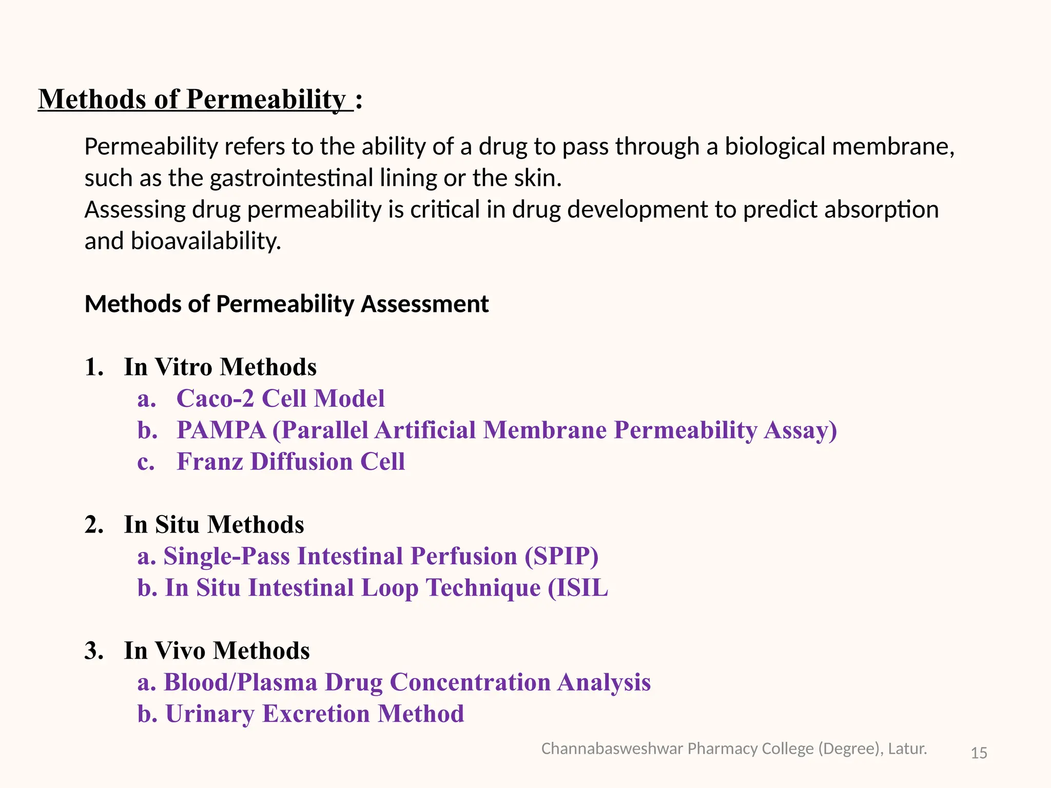 Biopharmaceutics Classification System and Methods of Permeability.pptx