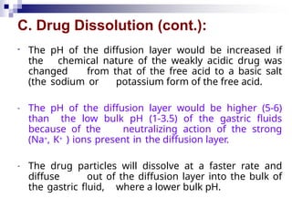 Dissolve Diffuse BIOPHARMACEUTICS and pharmacokinetics bp604t | PPTX