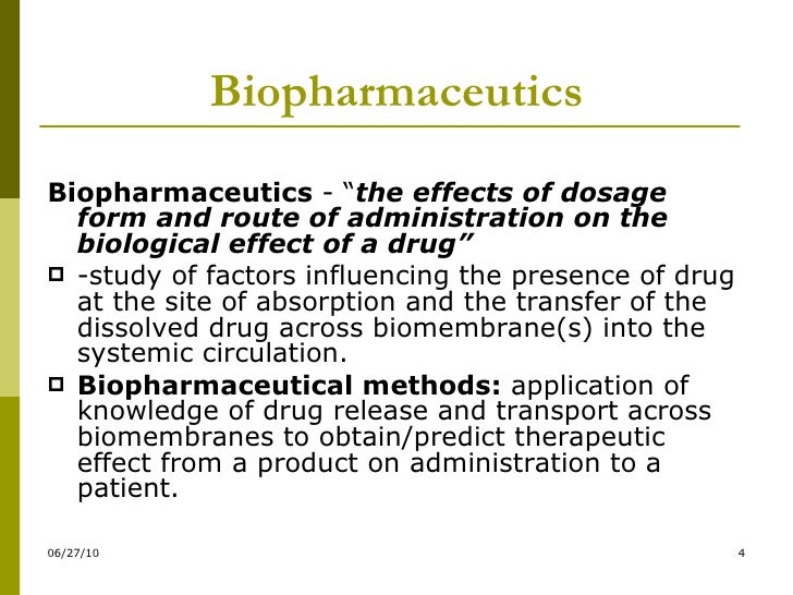 Biopharmaceutics lecture1