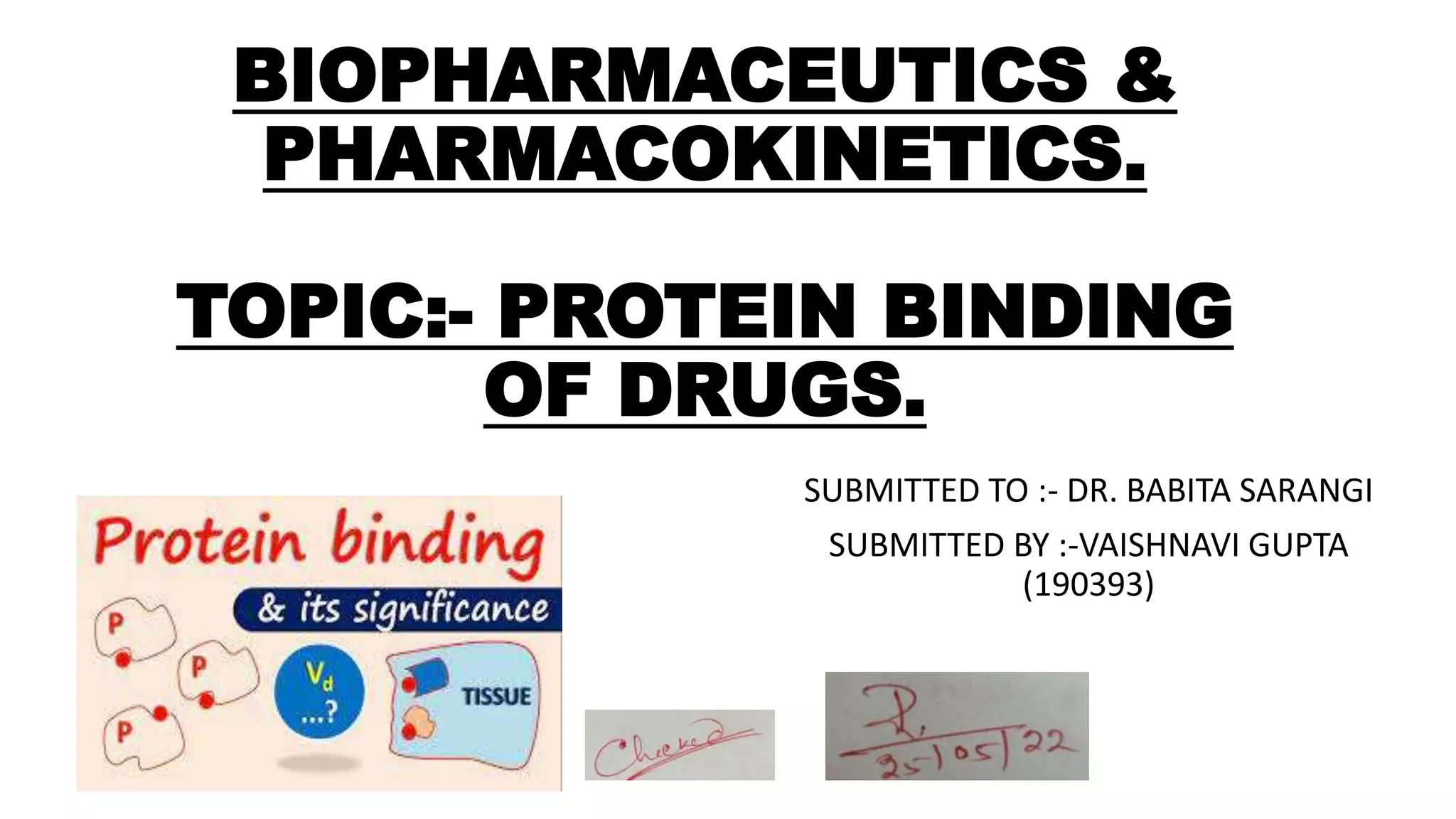 BIOPHARMACEUTICS & PHARMACOKINETICS BY VAISHNAVI GUPTA.pptx