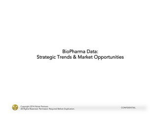 CONFIDENTIAL
Copyright 2014 Nintai Partners
All Rights Reserved. Permission Required Before Duplication.
BioPharma Data:
Strategic Trends & Market Opportunities
 