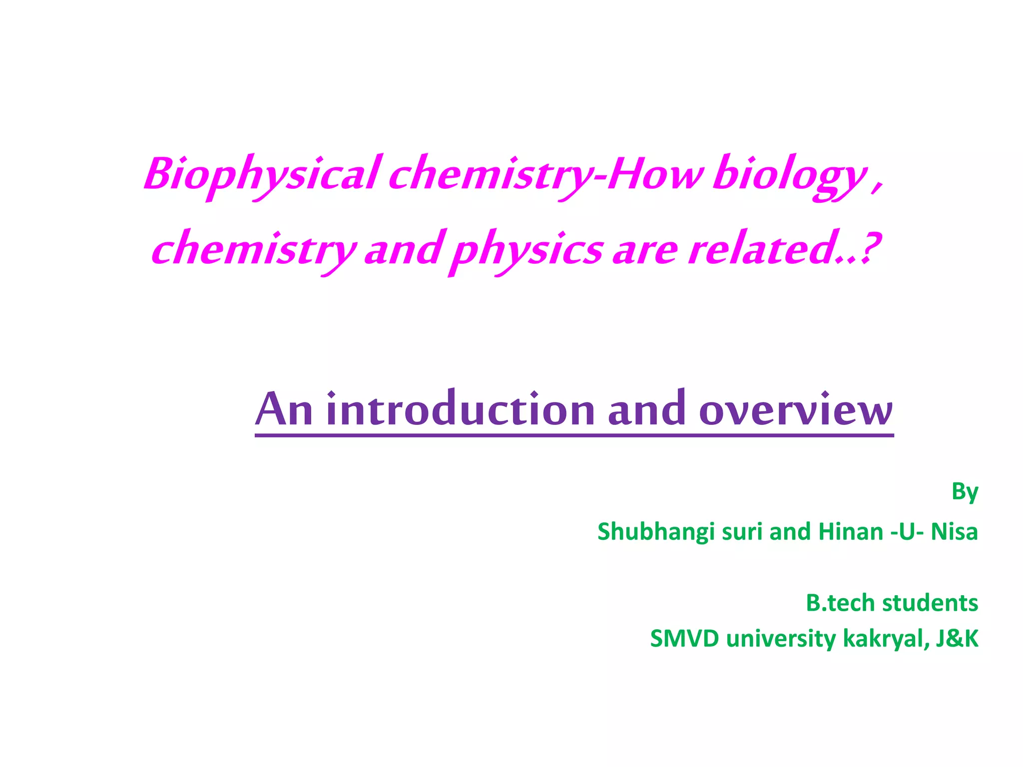 PRINCIPLES OF BIOPHYSICAL CHEMISTRY PDF visual data 8