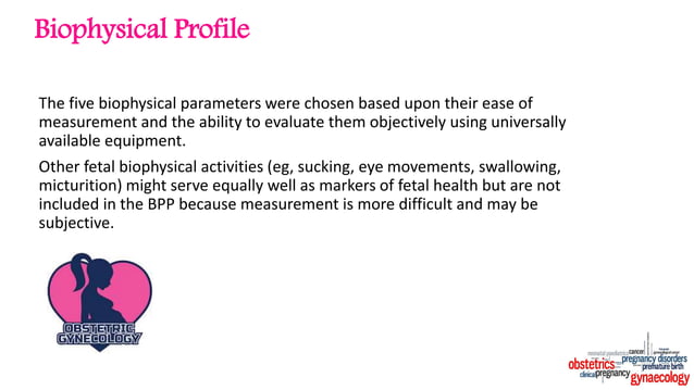 Biophysical Profile | PPTX | Pregnancy | Reproductive Health