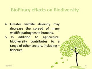 Bio piracy and bio prospecting farmers rights and plant breeder rights ...