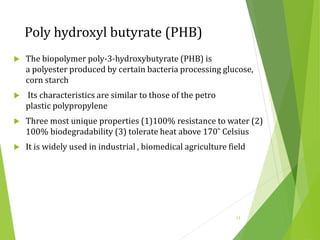 BIO PLASTIC a green alternative to plastics | PPTX