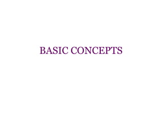 BASIC CONCEPTS
 
