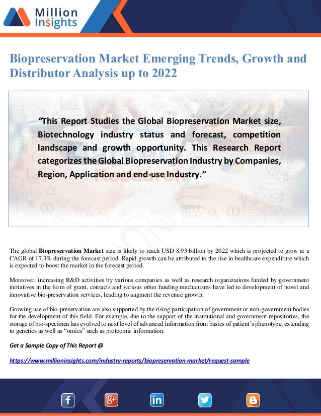 Biopreservation Market Emerging Trends Growth And Distributor Analys Growing Trends 2022