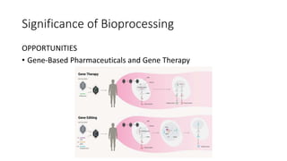 Significance of Bioprocessing
OPPORTUNITIES
• Gene-Based Pharmaceuticals and Gene Therapy
 
