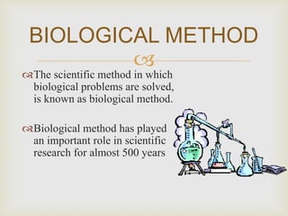 solving a biological problem | PPTX