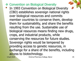 Bioprospecting and biopiracy hdt unit 4 | PPT