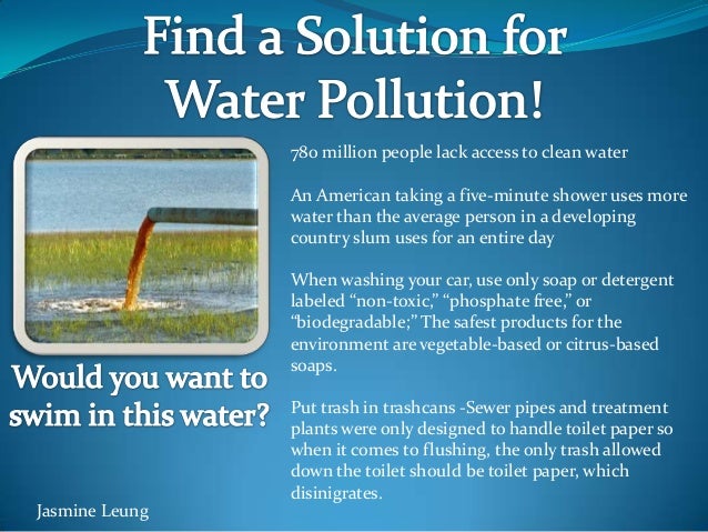 How to prevent water pollution essay