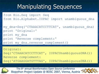Biopython | PPT