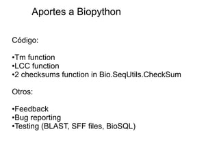 Biopython para el analisis de secuencias de ADN | ODP