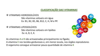 BIOQUIMIA-VITAMINAS -BIOLOGIA ENSINO MEDIO | PPTX