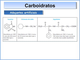 Carboidratos Adoçantes artificiais 