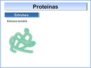 Proteínas Estrutura terciária Estrutura 