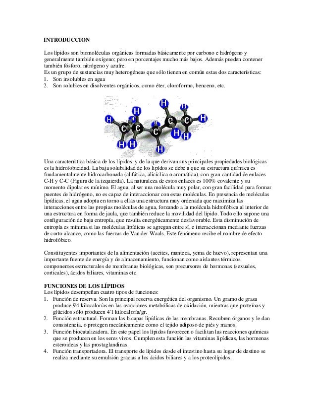 Bioquimica generalidades de los lipidos