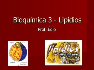 Bioquímica 3 - Lipídios Prof. Édio 