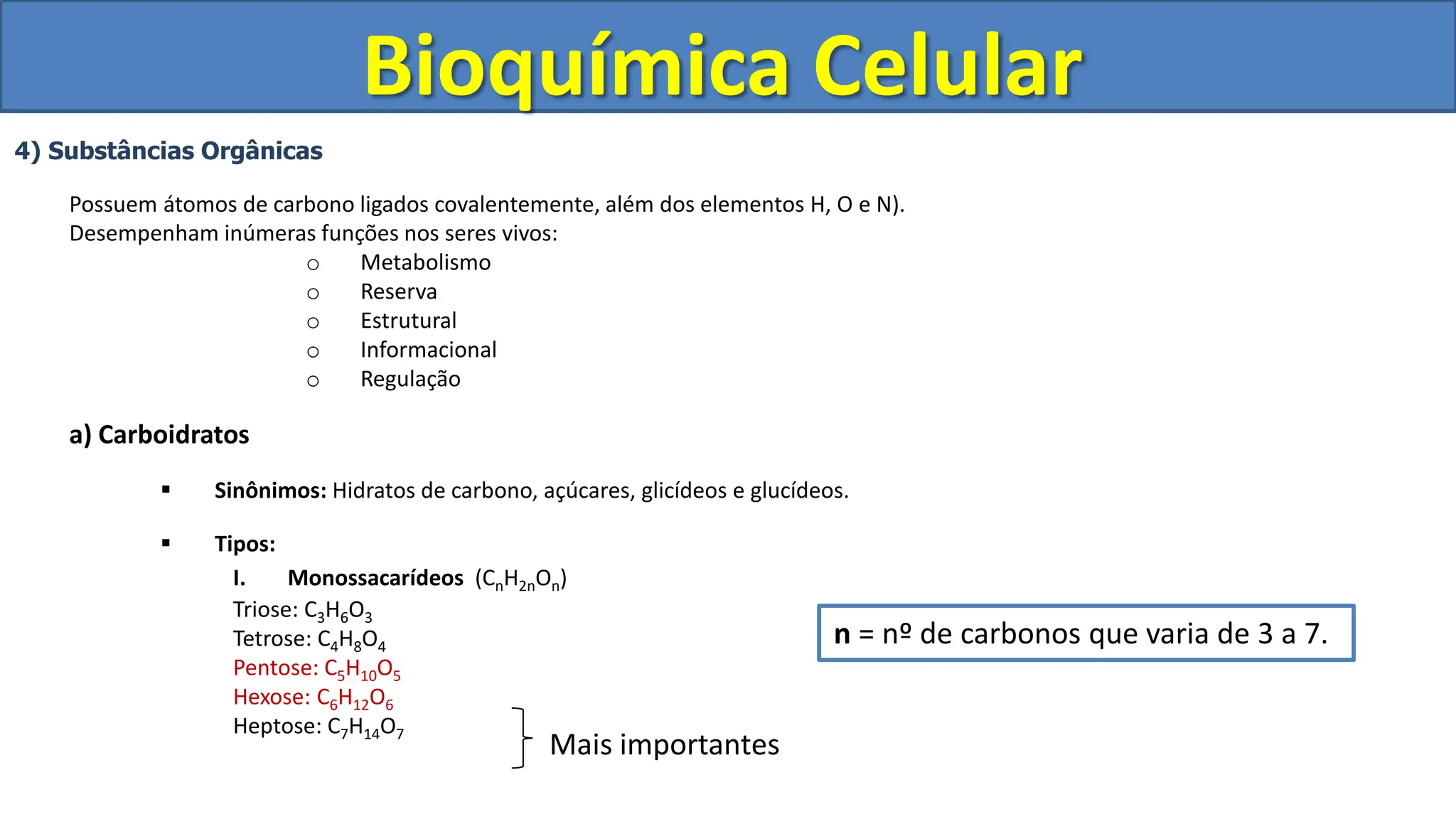 Bioquímica Celular I para 1° ano do ensino médio | PPT