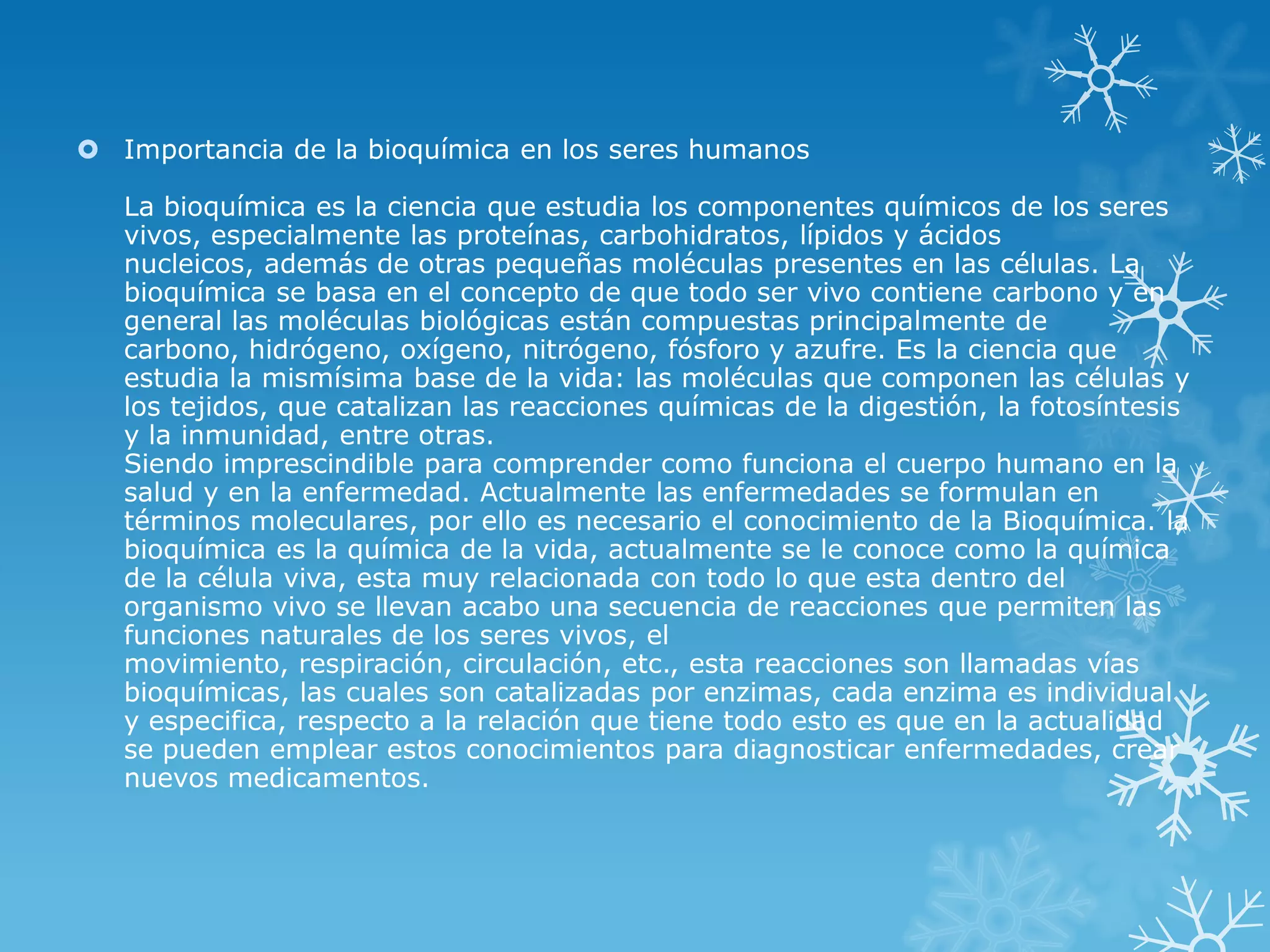 Bioquímica del cuerpo humano | PPTX