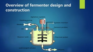 Overview of fermenter design and
construction
 