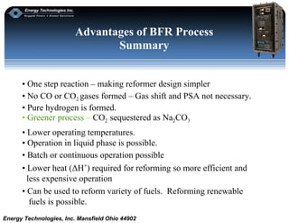 Hydrogen Production From 3 Feed Stocks W/O Parasitic Loads | PPT