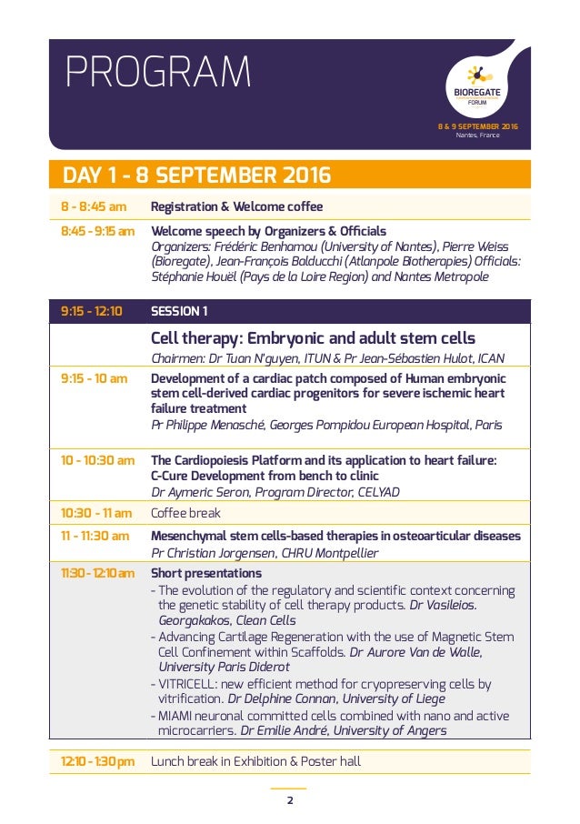 Bioregate Forum Program